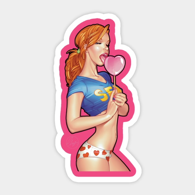 Lollipop Heart Sticker by Eliaschatzoudis